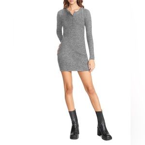 Steve Madden Lexie Ribbed Sweater Dress